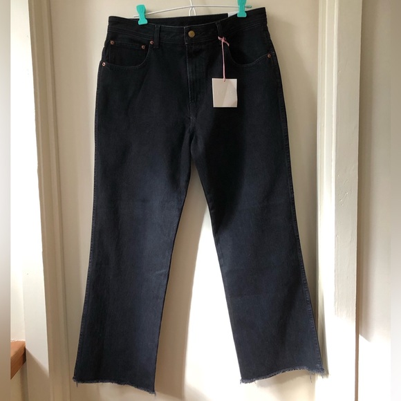 B SIDES NWT Eshel High Boot Jeans in Black Stone Wash 31 - Picture 2 of 5